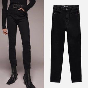 ZARA Women's Size 6 Black Wash Skinny Leg Vintage Jeans High Waisted Hi Rise S